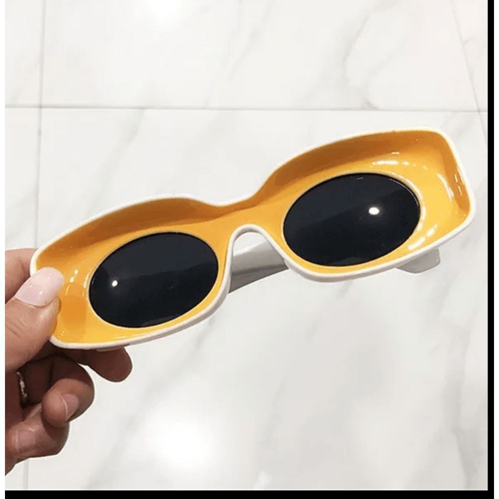 NWOT Yellow Inverted Sunglasses